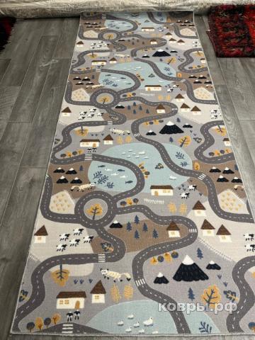 Халява Коврик № 1769,серый,размер 1,25 на 3,05 метра