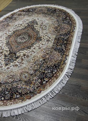 ковер Merinos Shahreza d414 CREAM-NAVY Овал — фото 2