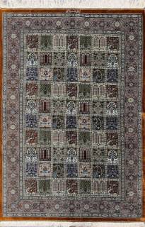 Шелковый Иранский ковер ручной работы Qum (Кум) 1.51x1