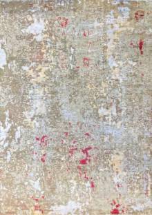 Индийский ковер ручной работы из шелка и шерсти 4.24x3.05