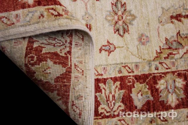 ковер ручной работы Шелковый Афганский ковер ручной работы Сhoubi (Чуби) 3.4x0.79 — фото 6