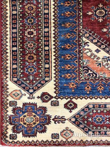 ковер ручной работы Шерстяной Афганский ковер ручной работы Kazakh (Казах) 3.17x2.54 — фото 3