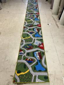 Коврик № 1611,зеленый,размер 0,6 на 4,9 метра