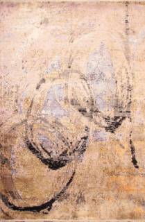 Индийский ковер ручной работы из шелка и шерсти 3x2.03