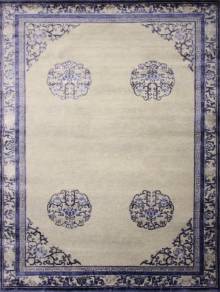 Индийский ковер ручной работы из шелка и шерсти 3x2.52