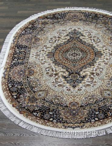 ковер Merinos Shahreza d414 CREAM-NAVY Овал — фото 3