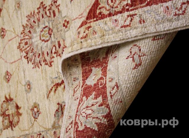 ковер ручной работы Шелковый Афганский ковер ручной работы Сhoubi (Чуби) 3.4x0.79 — фото 7
