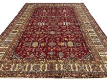 Шерстяной Афганский ковер ручной работы Kazakh (Казах) 4.05x3.03 Шерстяной Афганский ковер ручной работы Kazakh (Казах) 4.05x3.03