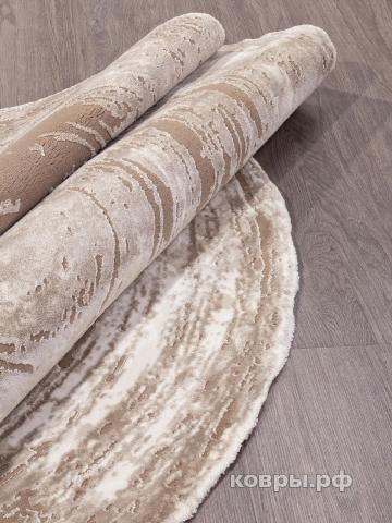 ковер KARMEN HALI SAFIR 00843A BROWN / BROWN Круг — фото 3