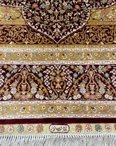 ковер ручной работы Шелковый Китайский ковер ручной работы Hereke (Хереке)  2.5x1.57 — фото 4