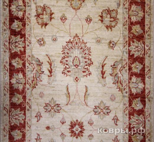 ковер ручной работы Шелковый Афганский ковер ручной работы Сhoubi (Чуби) 3.4x0.79 — фото 8