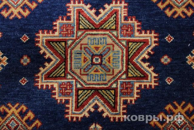 ковер ручной работы Афганский ковер ручной работы из шелка и шерсти Kazakh (Казах) 1.47x1.04 — фото 2