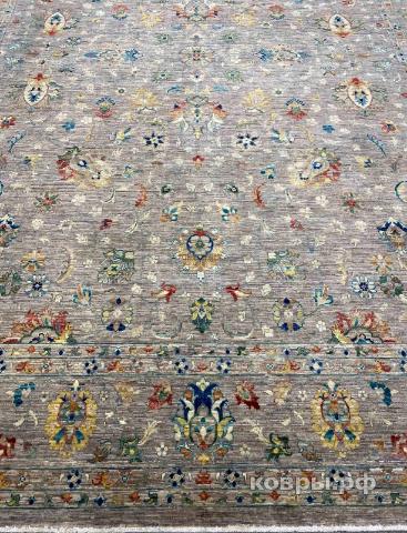 ковер ручной работы Шелковый Афганский ковер ручной работы Waziri (Вазири солтани) 3.65x2.75 — фото 4