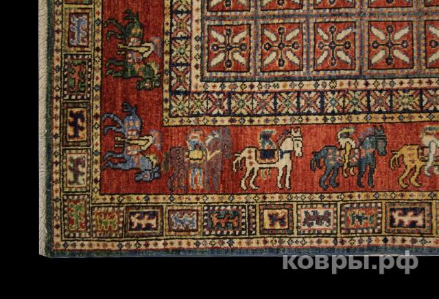 ковер ручной работы Шелковый Афганский ковер ручной работы Сhoubi (Чуби Файн)1.76x1.24 — фото 4