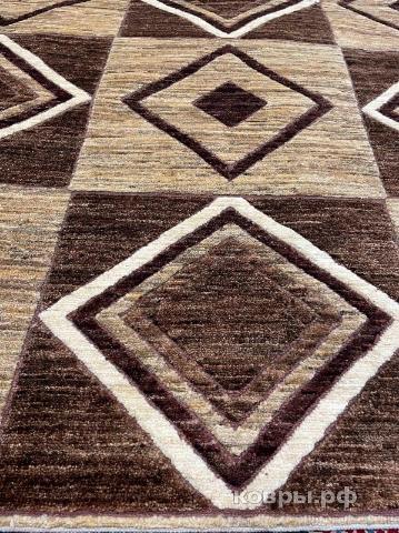 ковер ручной работы Афганский ковер ручной работы из шелка и шерсти Modern (Модерн) 3.27x2.54 — фото 3