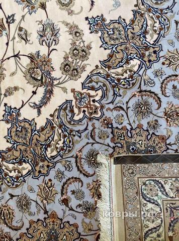 ковер ручной работы Иранский ковер ручной работы из шелка и шерсти Isfahan (Исфахан) 8.08x5 — фото 4