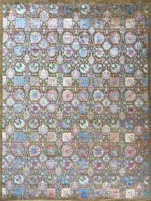 Индийский ковер ручной работы из шелка и шерсти 4.2x3.03