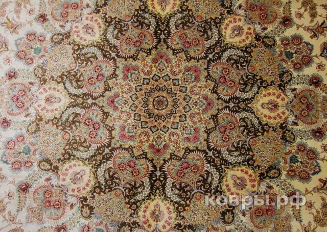 ковер ручной работы Шелковый Иранский ковер ручной работы Qum (Кум) 5.5x3.98 — фото 7