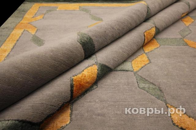 ковер ручной работы Индийский ковер ручной работы из шелка и шерсти 3.92x3.01 — фото 6