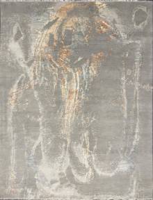 Индийский ковер ручной работы из шелка и шерсти 3.1x2.46