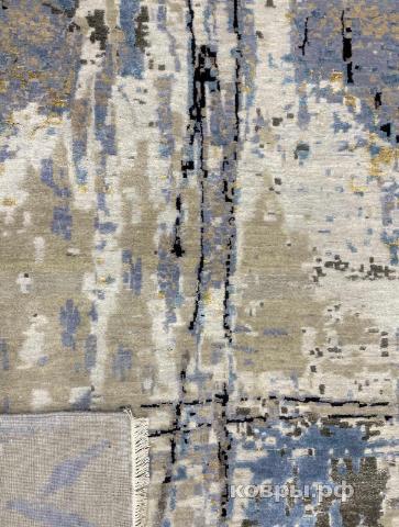 ковер ручной работы Индийский ковер ручной работы из шелка и шерсти 3.73x2.77 — фото 3