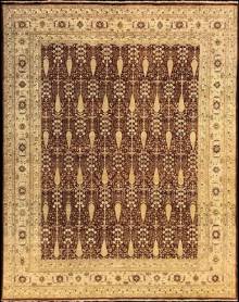 Шерстяной Индийский ковер ручной работы 3x2.5