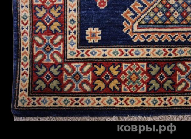 ковер ручной работы Афганский ковер ручной работы из шелка и шерсти Kazakh (Казах) 1.47x1.04 — фото 3