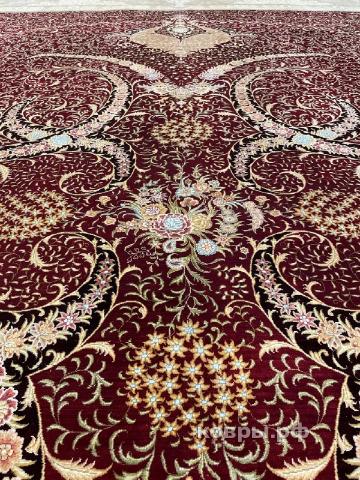 ковер ручной работы Шелковый Китайский ковер ручной работы 3.4x4.61 — фото 4