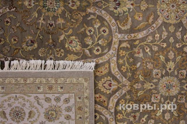 ковер ручной работы Индийский ковер ручной работы из шелка и шерсти Agra (Агра) 3.73x2.78 — фото 2