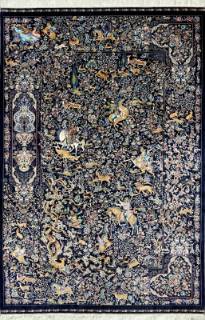 Шелковый Иранский ковер ручной работы 2.94x1.98