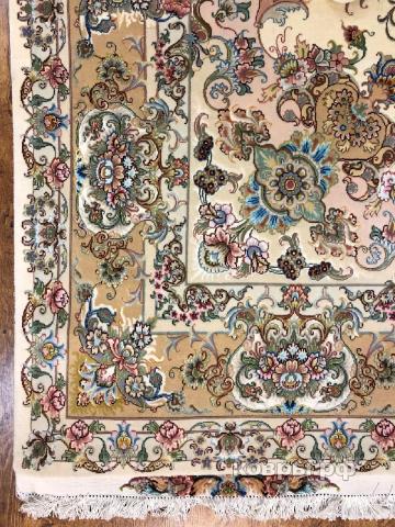 ковер ручной работы Иранский ковер ручной работы из шелка и шерсти Tabriz (Табриз) 3.2x2 — фото 3