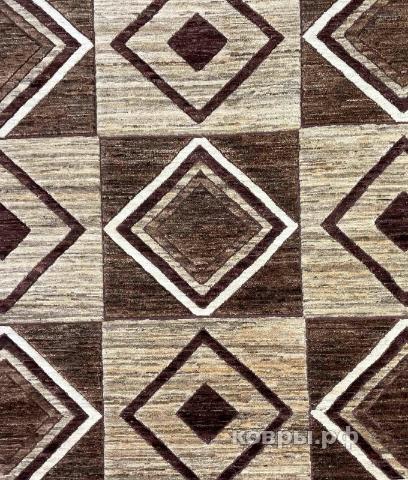 ковер ручной работы Афганский ковер ручной работы из шелка и шерсти Modern (Модерн) 3.27x2.54 — фото 4