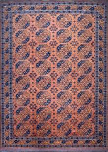 Афганский ковер ручной работы из шелка и шерсти Escari (Эскари) 3.73x2.67