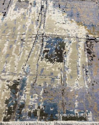 ковер ручной работы Индийский ковер ручной работы из шелка и шерсти 3.73x2.77 — фото 4