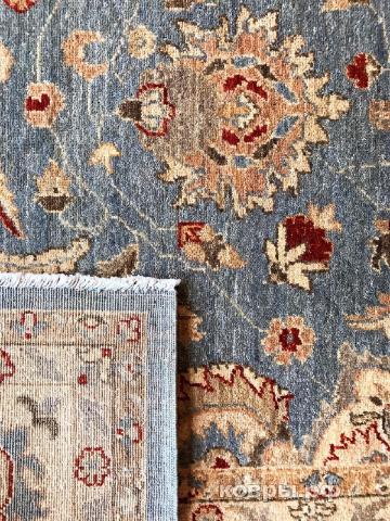 ковер ручной работы Шелковый Афганский ковер ручной работы Сhoubi Ziegler (Чуби зиглер) 3.11x2.46 — фото 2