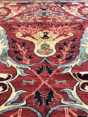 ковер ручной работы Шелковый Афганский ковер ручной работы Bidjar (Биджар) 3.71x2.76 — фото 3