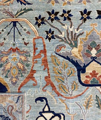 ковер ручной работы Шелковый Афганский ковер ручной работы Bidjar (Биджар) 4.18x3.02 — фото 3