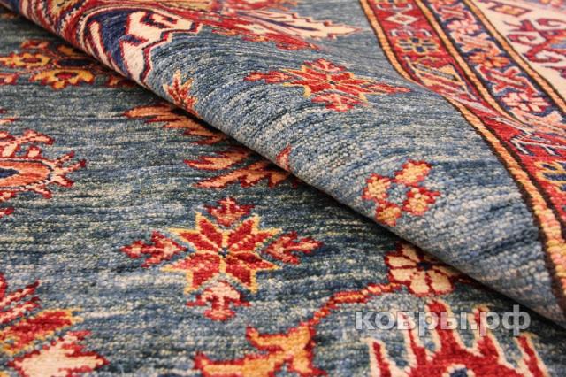 ковер ручной работы Шерстяной Афганский ковер ручной работы Kazakh (Казах)  3.87x2.7 — фото 2