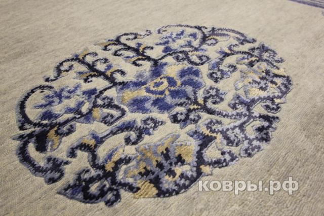 ковер ручной работы Индийский ковер ручной работы из шелка и шерсти 3x2.52 — фото 3