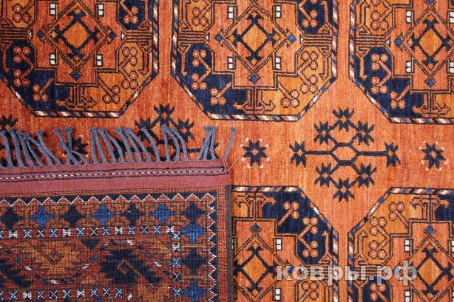 ковер ручной работы Афганский ковер ручной работы из шелка и шерсти Escari (Эскари) 3.73x2.67 — фото 2