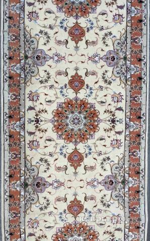 ковер ручной работы Иранский ковер ручной работы из шелка и шерсти Tabriz (Табриз) 3.4x0.9 — фото 2