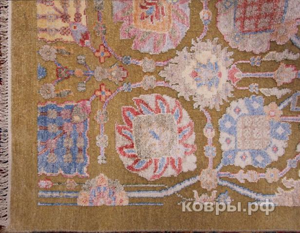 ковер ручной работы Индийский ковер ручной работы из шелка и шерсти 4.2x3.03 — фото 3