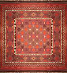 Шерстяной Афганский ковер ручной работы Kilim (Килим) 2.75x2.52 Шерстяной Афганский ковер ручной работы Kilim (Килим) 2.75x2.52