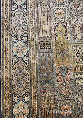 ковер ручной работы Шелковый Индийский ковер ручной работы Kashmir (Кашмир Хешти) 2.91x0.92 — фото 4