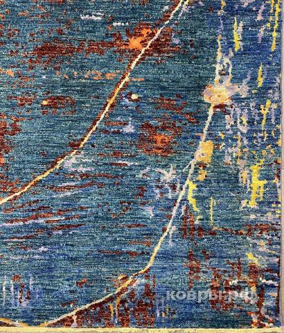 ковер ручной работы Шелковый Афганский ковер ручной работы 4.35x2.98 — фото 2