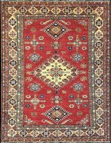 Афганский ковер ручной работы из шелка и шерсти Kazakh (Казах) 1.96x1.46 Афганский ковер ручной работы из шелка и шерсти Kazakh (Казах) 1.96x1.46