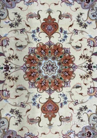 ковер ручной работы Иранский ковер ручной работы из шелка и шерсти Tabriz (Табриз) 3.4x0.9 — фото 3
