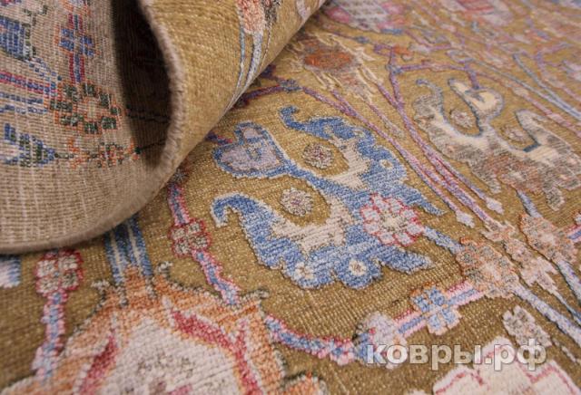 ковер ручной работы Индийский ковер ручной работы из шелка и шерсти 4.2x3.03 — фото 4