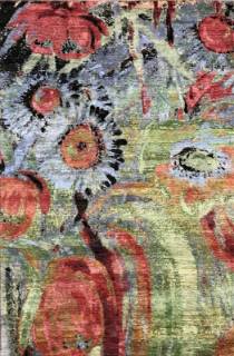 Индийский ковер ручной работы из шелка и шерсти 2.79x1.84