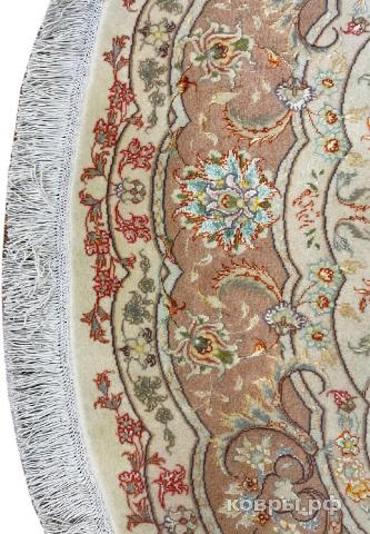 ковер ручной работы Иранский ковер ручной работы из шелка и шерсти Tabriz (Табриз Забвар) 2x2.05 — фото 5